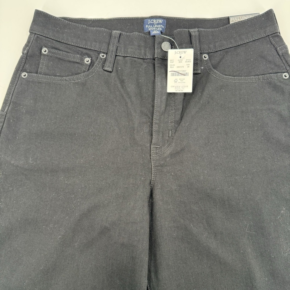 J.Crew‎ Essential Straight Jeans Women's 30 Black All Day Stretch Denim Mid Rise